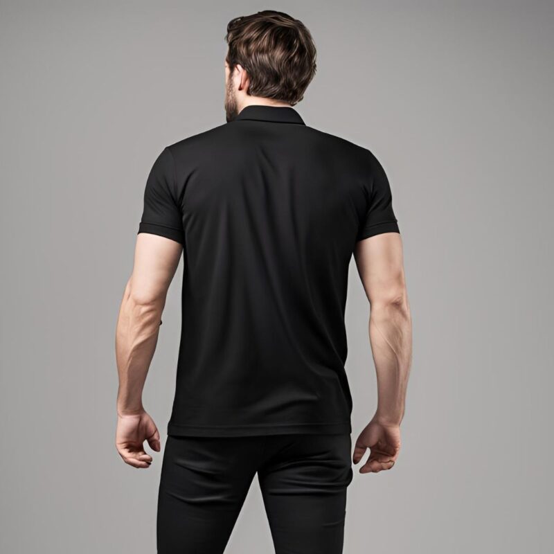 black polo neck tshirt for man and woman